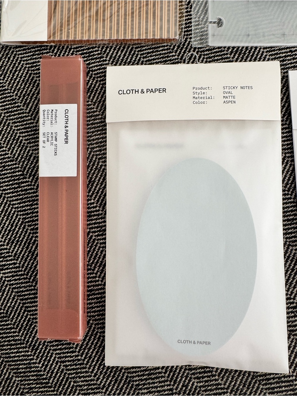 Cloth & Paper Gray and Cream Disc Planner Pack - Picture 4 of 5